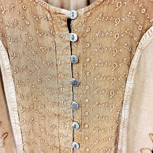 Boho distressed gold tunic - Picture 2 of 4